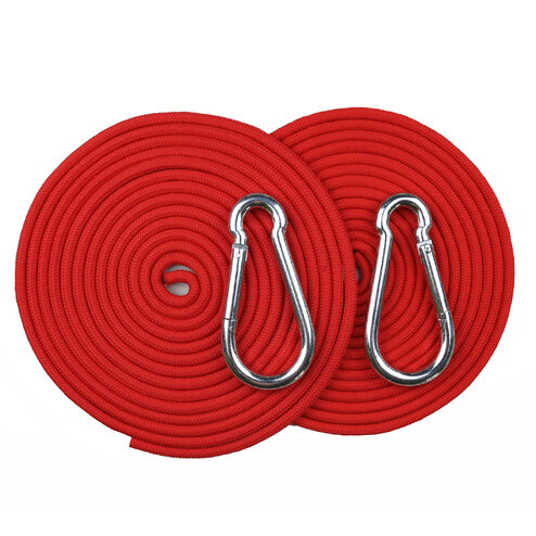 Függőágy rögzítő szett piros kötéllel